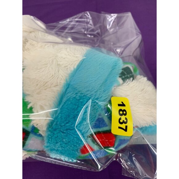 Hug Fun International 14 Inch Winter Puppy Dog White Tan Blue Green Plaid Plasti - Picture 6 of 6